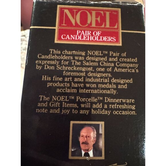 Vintage Noël Porcelle Pair of Candleholders – Designed by Don Schreckengost (197 - Picture 6 of 10